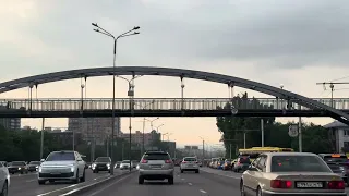 Алматы, улица Сайна. 4K видео. 6 мая