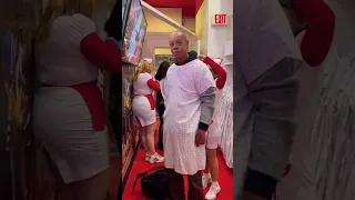 Heart Attack Grill in Las Vegas. The Nurse putting my Husband in a hospital gown. 😂😂😂