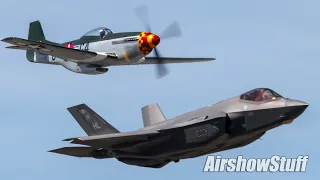 F-35 Lightning II Demo and P-51 Mustang Formation - Reno Air Races 2021