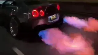 Nissan GTR throwing huge flames #shorts