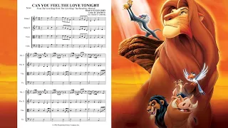 Can You Feel the Love Tonight Elton John | O Rei Leão | Quarteto de Cordas ♪ Partitura