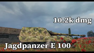 World of Tanks Jagdpanzer E 100 - 10.2k damage 3 kills - Fisherman's Bay – Standard