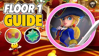 All Sparkle Gems & Ribbons in Floor 1 (Princess Peach: Showtime! 100% Collectibles Guide)