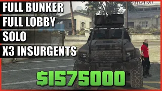 Selling FULL Bunker SOLO in FULL Public Lobby 3x Insurgents | $1,575,000 in 8 Mins