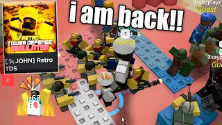 JOHN TOWER IS BACK IN TDS.. | ROBLOX