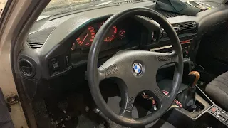 Та самая BMW 525 m20 e34 с огнем ! Которая не заводилась и была куплена за 30 000₽.