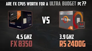 FX 8350 vs RYZEN 5 2400G | AMD FX still worth for Budget Builds? | 1080p, 1440p, 4K Benchmarks