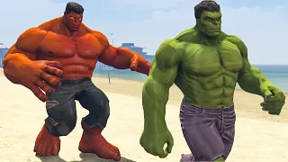 GTA 5 Rainbow Hulk vs Hulk Jumping Funny Fails (Euphoria/Ragdolls)