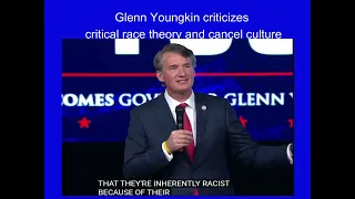 Glenn Youngkin criticizes critical race theory and cancel culture