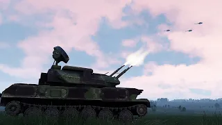 Ukraine Tunguska Anti-Aircraft Tracked Weapon Shot Down Russian KA-52 Helicopters - ARMA3