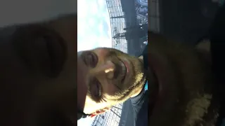 Coldplay's Chris Martin films with Fans phone