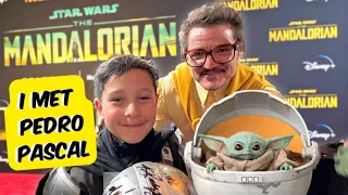 Logan MET PEDRO PASCAL at the Mandalorian LA Premiere