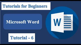 Microsoft Word - Beginners Level Tutorial 6