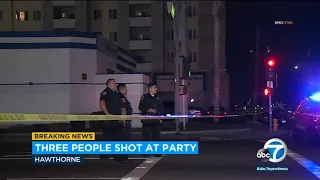 3 people shot at party in Hawthorne, police say