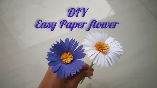 How to make easy & beautiful paper flower in just 3 minutes.Unique & quick paper flower making#craft