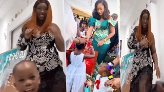 ROSELINE LAYO ET SON BÉBÉ MISS SERY DORCAS FAIT DES CADEAUX AUX ENFANTS