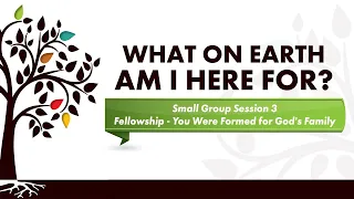 What on Earth Am I Here For? - Session 3 - You Were Formed for God's Family