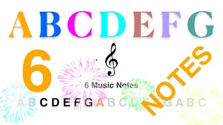 6 Notes, New Color Note: A - Read Music Notes in Treble Clef (A B C D E F G)