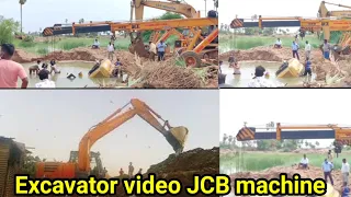 Excavator Fall in Deep Water Rescued by ACand Komatsu pc 200 and TATA Hitachi Delhi Rohini sector 3