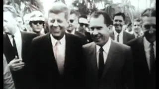 President Elect Kennedy visits with Nixon and LBJ 1960