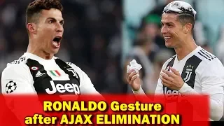 Ronaldo Weird Gesture after Ajax Elimination and 8th Juventus Serie A Title