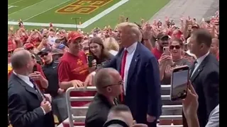 Trump gets unwelcome SURPRISE at Iowa football game