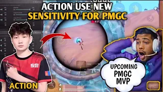 ACTION USED NEW SENSITIVITY FOR PMGC 😱 | STE ACTION SENSITIVITY SETTING | PUBG | BGMI |