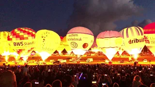 Night glow at Bristol Balloon Fiesta 9-8-2018