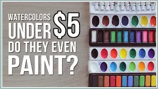 Testing 5 Watercolor Sets under 5 Dollars! Watercolor Sets to the Test!