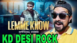 Lemme Know Music Video Reaction | KD DESIROCK | Latest Haryanvi Songs |  Haryanavi 2024