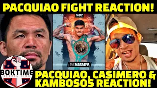 MANNY PACQUIAO, CASIMERO & KAMBOSOS REACTION! On MARK MAGSAYO Winning the WORLD TITLE! | BOXING NEWS