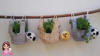 Cachepô Amigurumi Bicho Preguiça - parte final #passoapassocomartesamarisavs