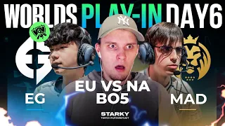 ПЕРВАЯ СЕРИЯ EU VS NA ЗА 4 ГОДА! | MAD LIONS VS EVIL GENIUSES | WORLDS 2022 PLAY IN