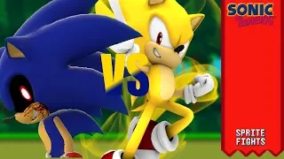 Modern Super Sonic v. Sonic.Exe (Sprite Animation)