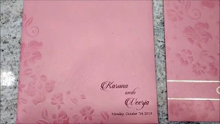 Magnificent Pink Shading With Flower Design Theme Wedding Invitation Card - KPR05410