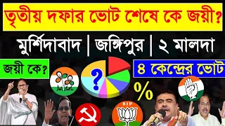 তৃতীয় দফার ভোট শেষে বাংলার ৪ আসন কার কার দখলে?West Bengal Loksabha vote 2024 opinion poll report