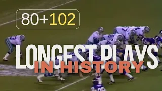 DALLAS COWBOYS LONGEST TD'S IN HISTORY! THEY GET LONGER EACH PLAY! 80+