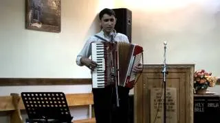 Dorin Bran plays Marinucci accordeon in biserica Emanuel C M  Romania 09 2013