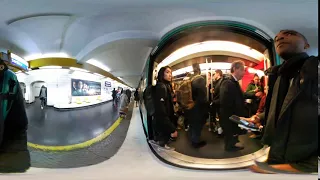 360 Virtual Reality VR Video of Boarding the Metro at  Paris Strasbourg St Denis