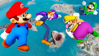 GTA 5 Mario, Wario, Waluigi and Luigi Crazy Ragdolls vol.102