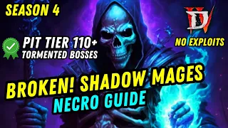 Diablo 4 Season 4 BROKEN! Shadow Mage Necromancer (Endgame)