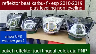 reflektor beat karbu/fi /esp 2017-2019 sniper UPS/wst new gen 2 plus leveling sinar otomotif