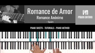 Romance de Amor - Spanish Romance (Sheet Music - Piano Solo - Piano Cover - Tutorial)