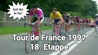 Jan Ullrich ist angeschlagen und wird attackiert in den Vogesen! Tour de France 1997 18. Etappe