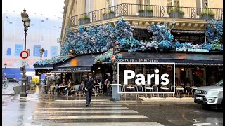 Paris France - HDR Walking in Paris -Paris in the rain - 4K HDR 60 fps