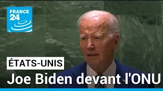 Joe Biden devant l'ONU : le président américain fustige l'"agression russe" à l'ONU • FRANCE 24