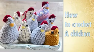 Crochet a chicken amigurumi/easy tutorial for beginners)#crochet#amigurumi #tutorial