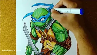 Drawing Leonardo-Teenage Mutant Ninja Turtles -JaviRivera ArtWork-