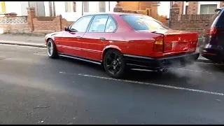 Bmw e34 540 v8 manual drift car rumble