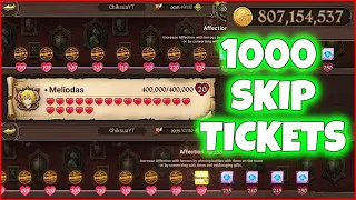1000 SKIP TICKETS ON GOLD DUNGEON AND F2P GEMS - Grand Cross